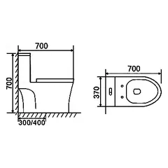 Bồn Cầu 1 Khối Đặt Nền B-1101 – ảnh 3