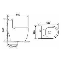 Bồn Cầu 1 Khối Đặt Nền B-1102 – ảnh 3
