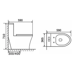 Bồn Cầu 1 Khối Đặt Nền B-1103 – ảnh 3