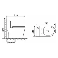 Bồn Cầu 1 Khối Đặt Nền B-1105 – ảnh 3