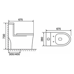 Bồn Cầu 1 Khối Đặt Nền B-1106 – ảnh 3