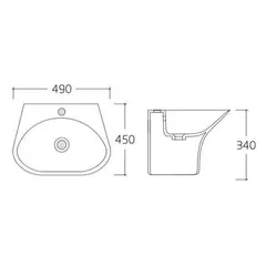 Chậu Lavabo Treo Tường C-092 – ảnh 4