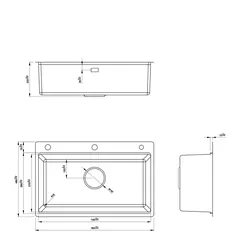 Chậu bếp 1 hố SG-7648CX – ảnh 3
