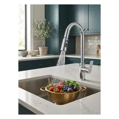 Vòi rửa bát 2 nguồn nóng lạnh, kết hợp giây rút SG-8807-VR – ảnh 3