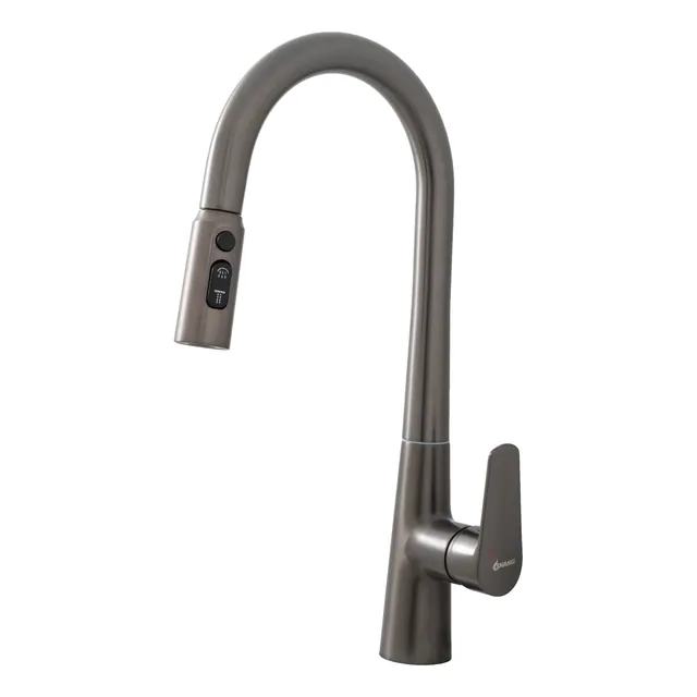 Vòi rửa bát 2 nguồn nóng lạnh, kết hợp giây rút SG-8804-VR