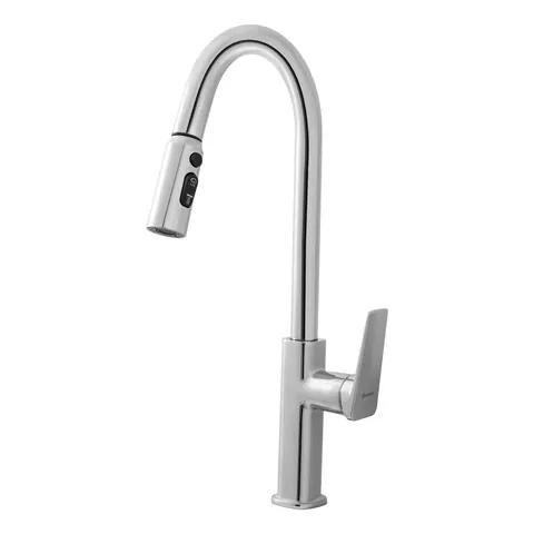 Vòi rửa bát 2 nguồn nóng lạnh, kết hợp giây rút SG-8807-VR