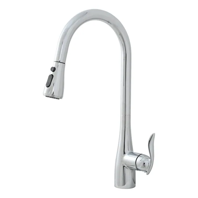 Vòi rửa bát 2 nguồn nóng lạnh, kết hợp giây rút SG-8808-VR